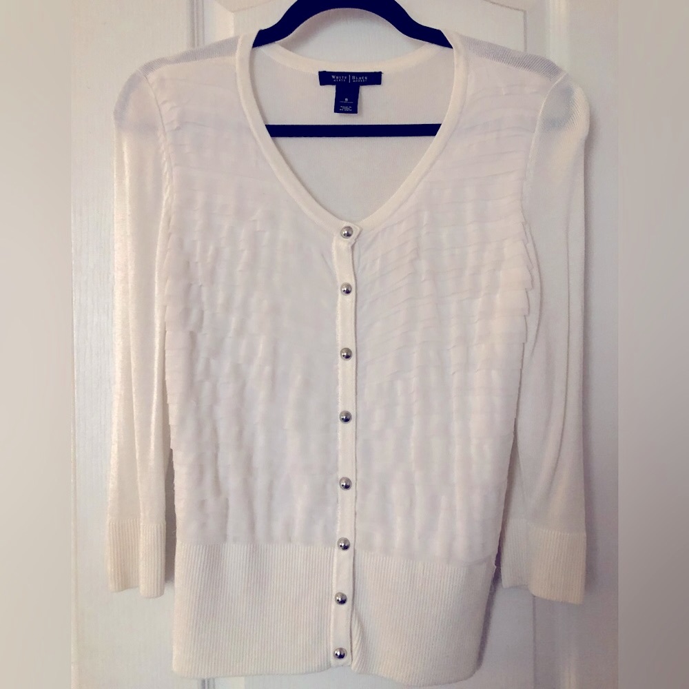 White House Black Market | White Cardigan